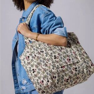 Baggu Mickey and Minni Mouse Floral Small Cloud Carry On Bag